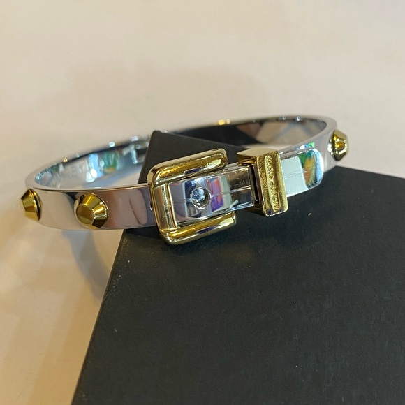 Michael Kors Studded Two-Tone Buckle Bangle - Picture 5 of 5